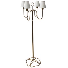 Brass Floor Lamp by Gino Sarfatti for Arteluce