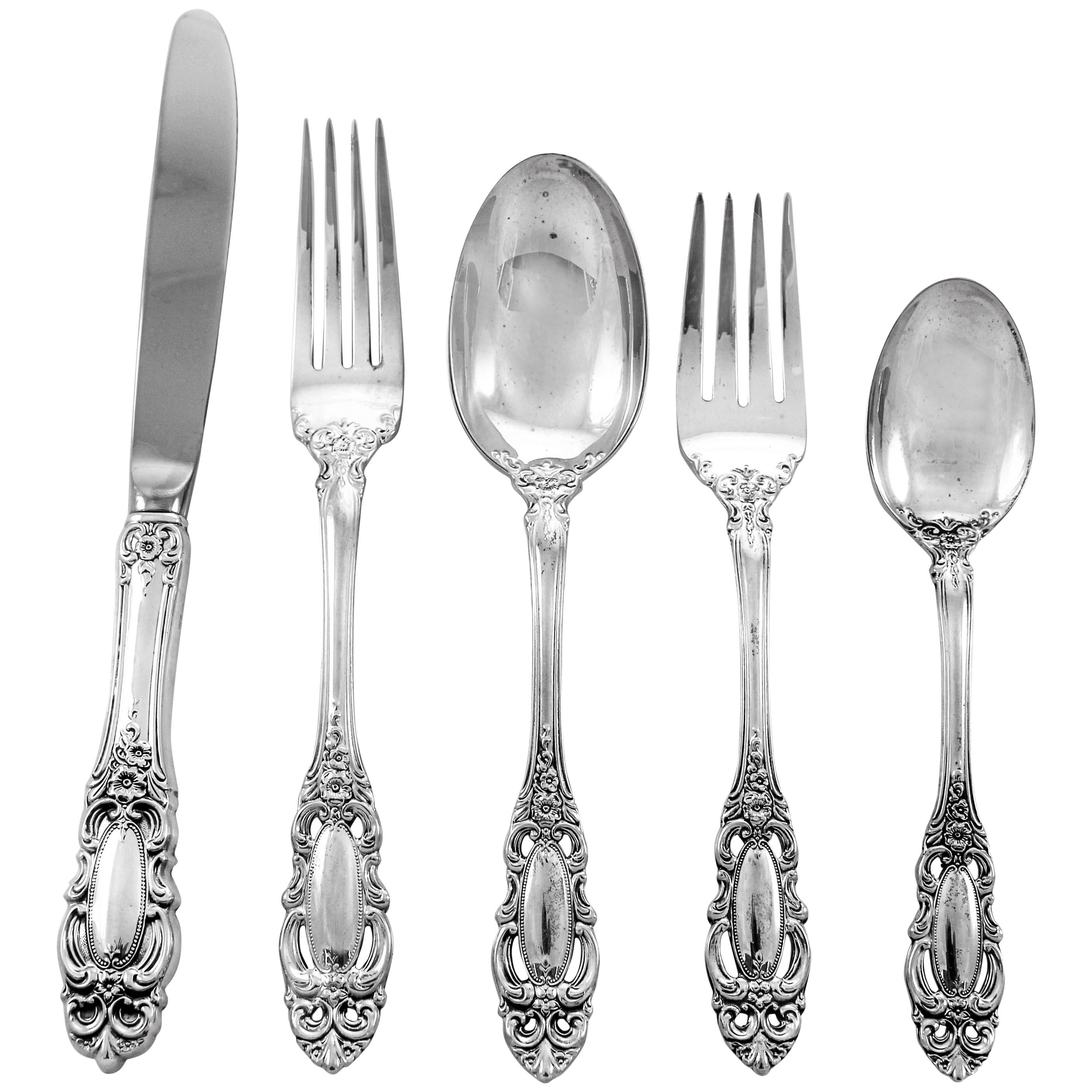 Grand Duchess Sterling Flatware; Service for 12 /60 Pieces