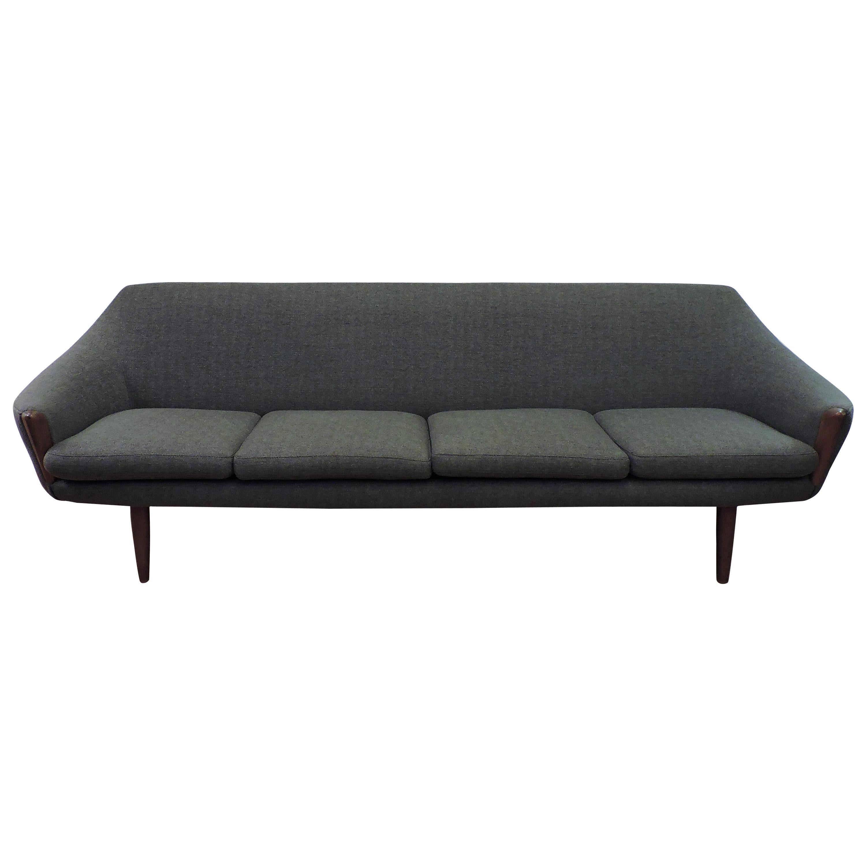 Midcentury Danish Modern Teak Four-Seat Sofa
