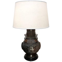 Bronze Asian Table Lamp