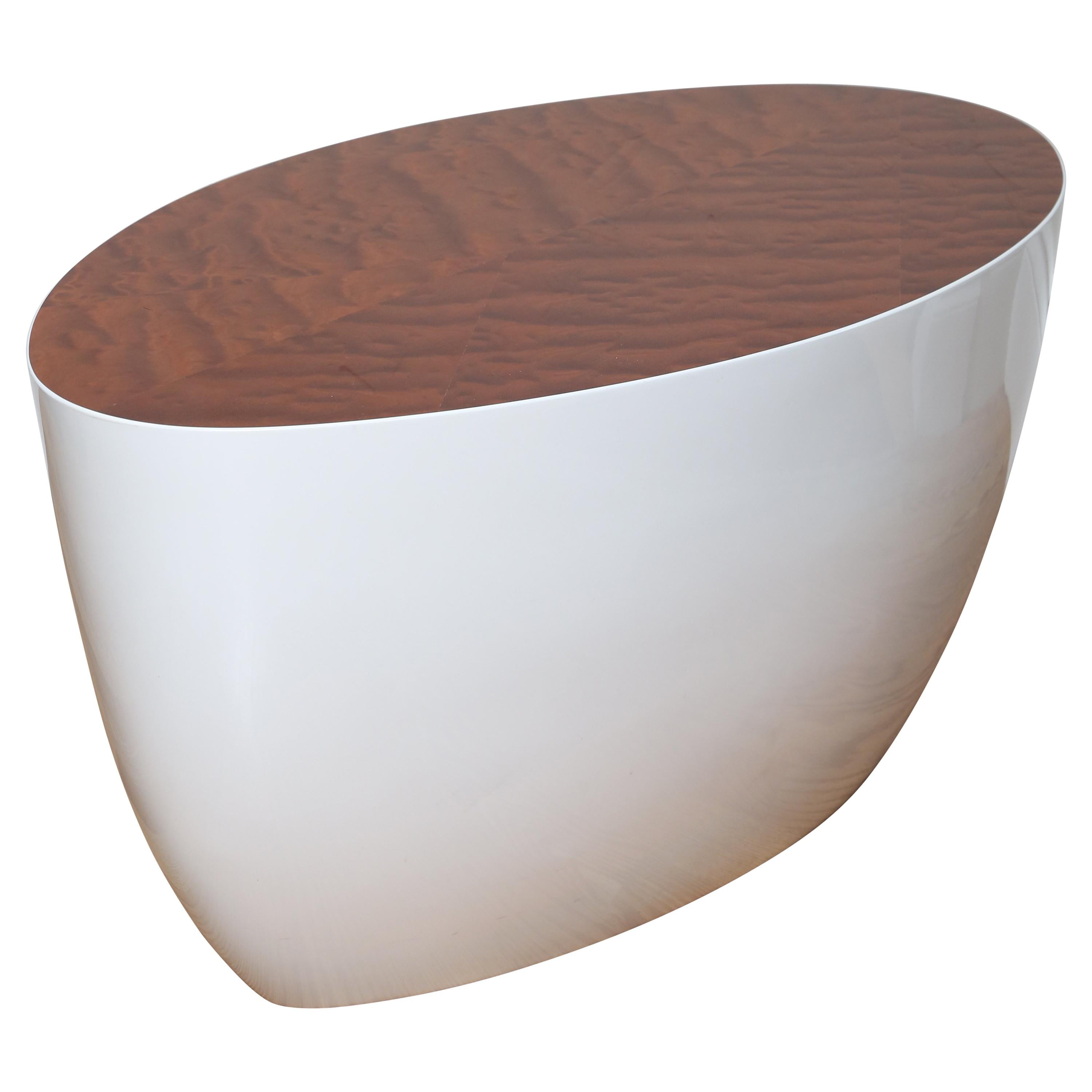 Modern Oval Cocktail or Side Table designed by Wendell Castle