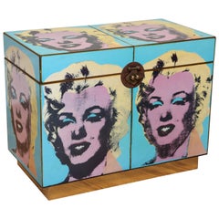 Vintage Marilyn Decorated Trunk