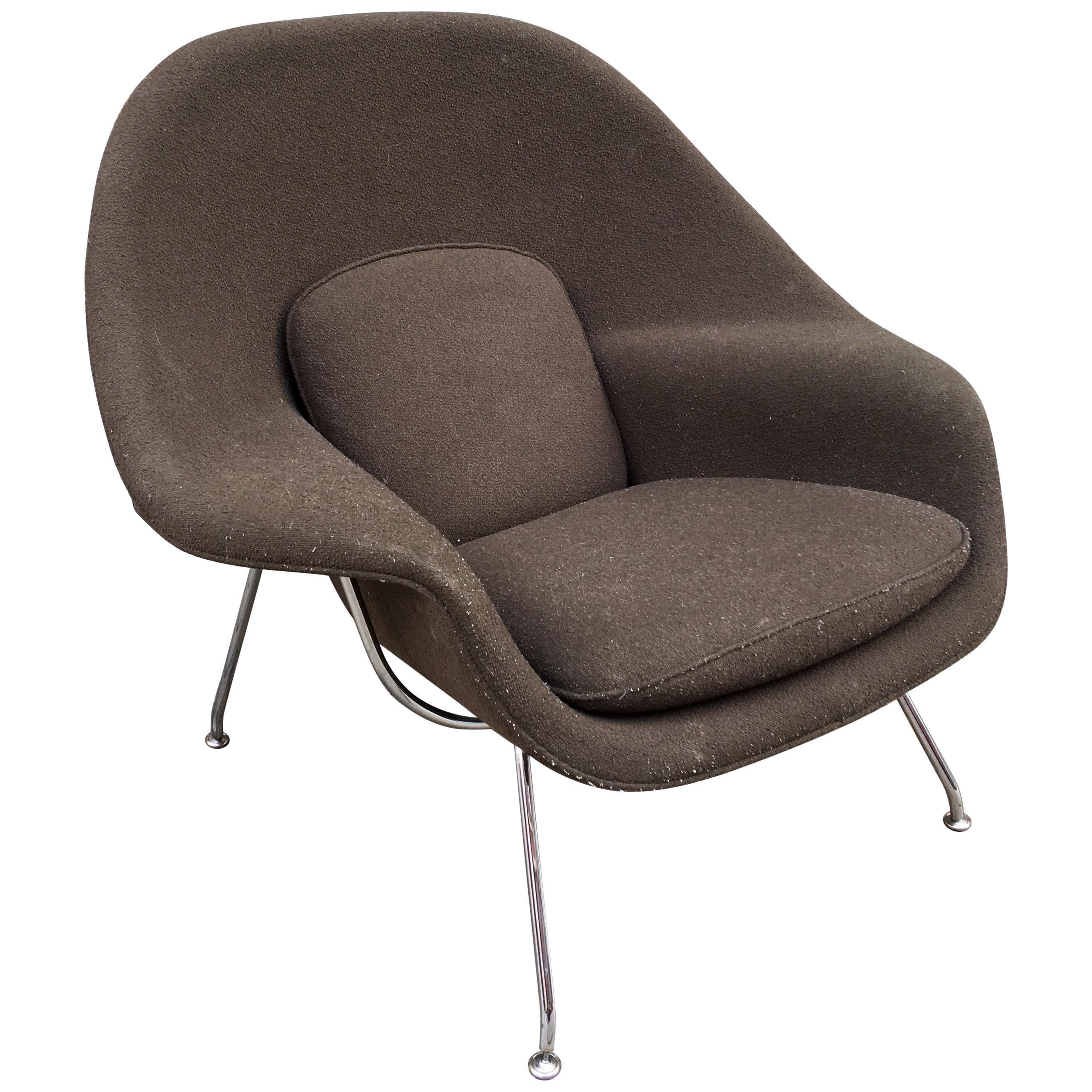 Saarinen for Knoll Womb Chair in Brown Boucle