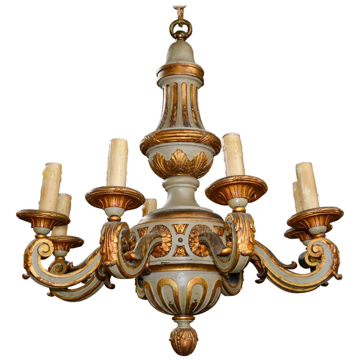 19th Century Continental Parcel-Gilt Chandelier