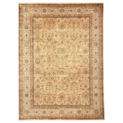 Retro Traditional Handwoven Persian Farahan Style Indo Rug