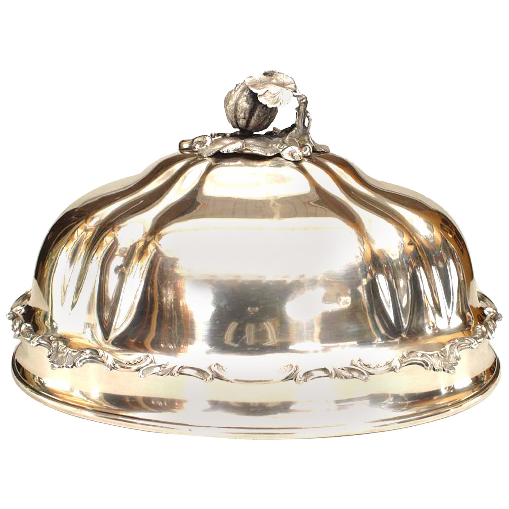 English Victorian Silver Cloche
