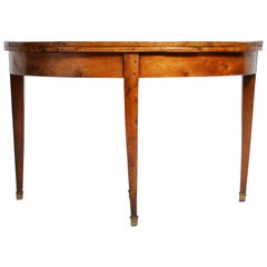 French Demilune Folding Game Table
