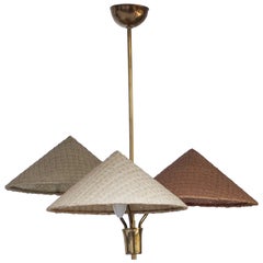 Rupert Nikoll Ceiling Lamp Chinese Hat Shades, Austria, 1950s
