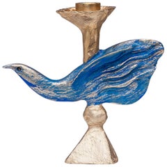 Gilt Bronze Dove Candlestick Holder by Pierre Casenove for Fondica, 1994