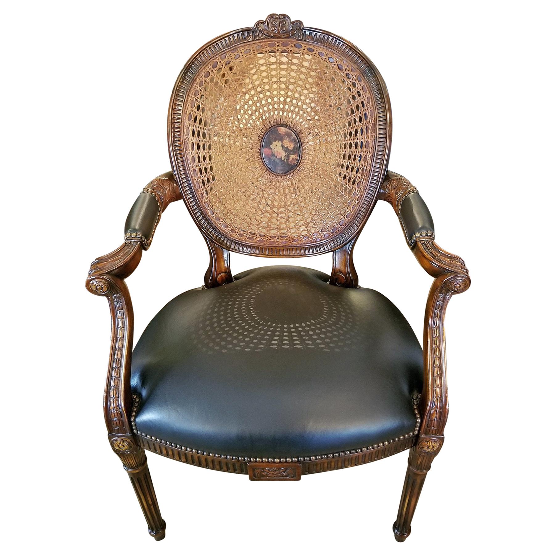 French Bergiere Chair by Theodore Alexander