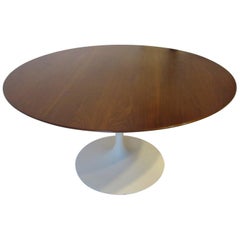 Eero Saarinen Walnut Tulip Dining Table for Knoll