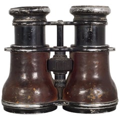 Leather Military Binoculars, circa 1940s