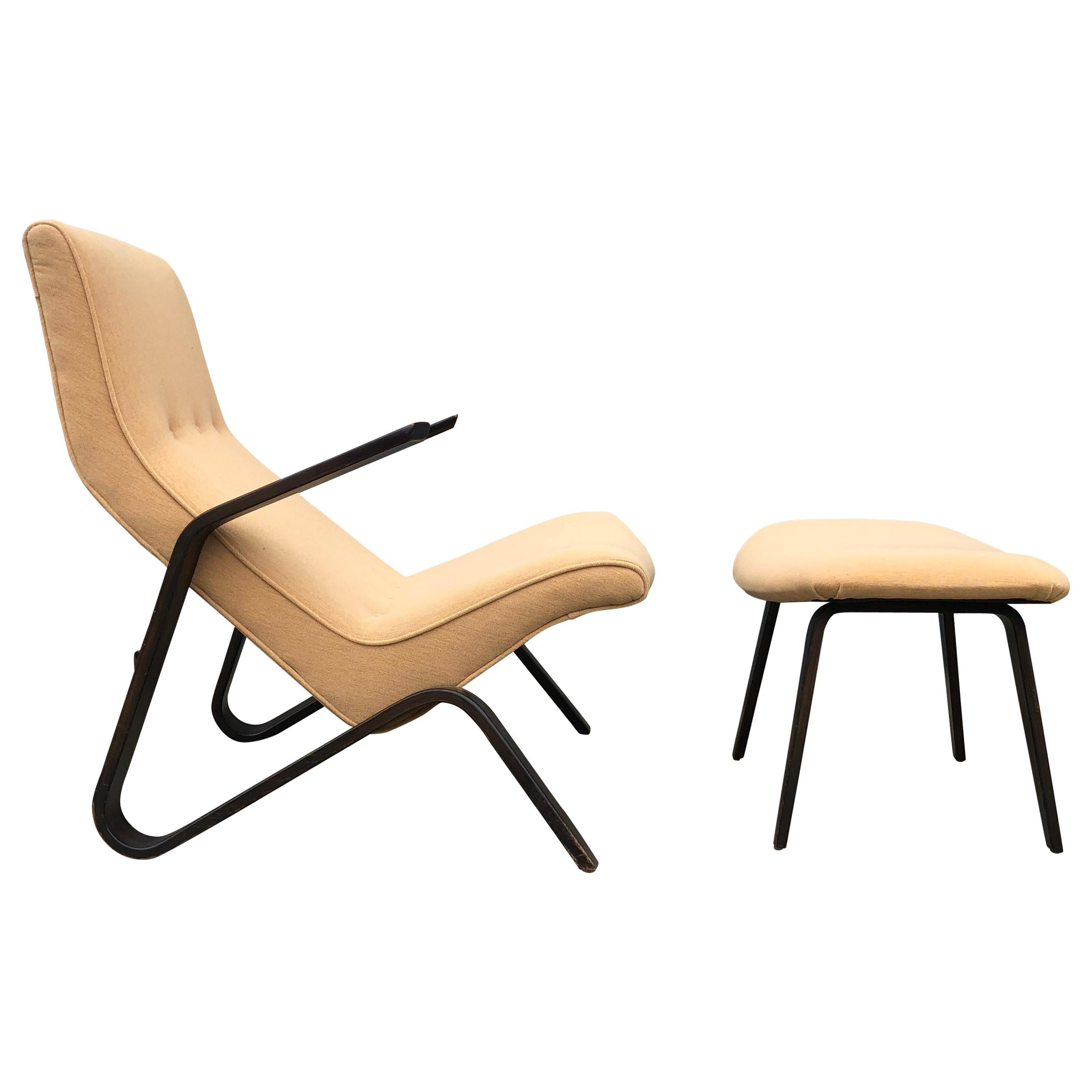 Eero Saarinen Grasshopper Chair and Ottoman