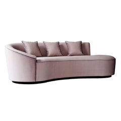 Astra Sofa by DeMuro Das with Curved Back and Plinth Base