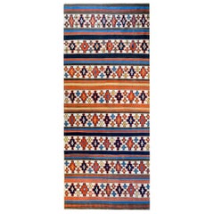 Magnifique tapis de couloir Kilim Shahsevan du début du 20ème siècle