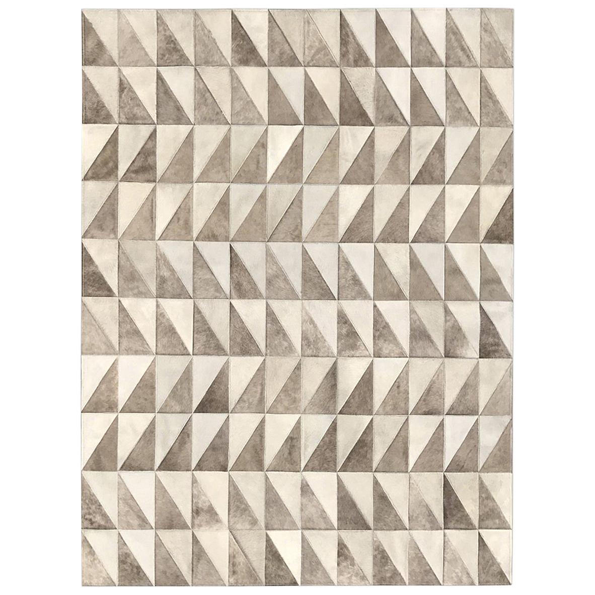 Honey/Ivory Patchwork Cowhide Rug  For Sale