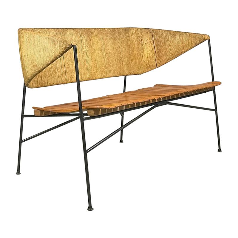 Modernist Settee by Arthur Umanoff for Shaver Howard & Raymor Loveseat Bench