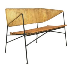 Modernist Settee by Arthur Umanoff for Shaver Howard & Raymor Loveseat Bench