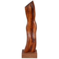 Figurative Abstract Carved Wood Torso Sculpture