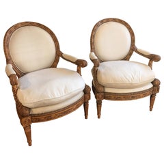 Neoclassical Bergere Chairs