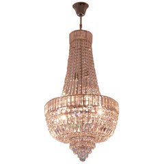 Art Deco Crystal Chandelier Empire Sac a Pearl Palace Lamp Chrome