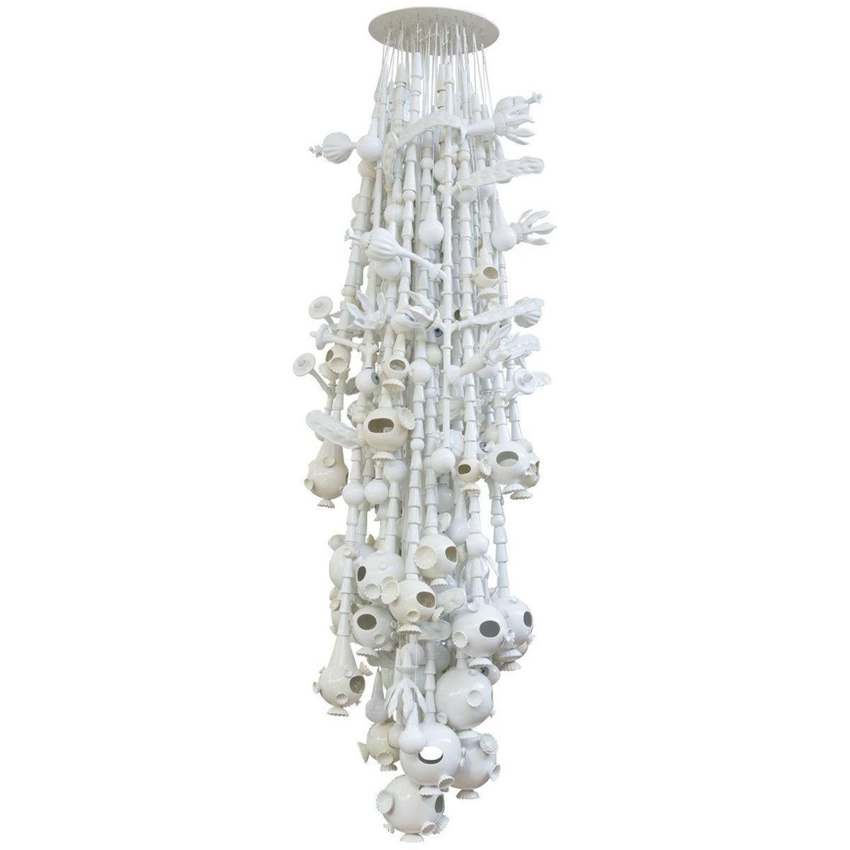 Bubble Flowers Giant Chandelier by Roberto Cambi For Sale