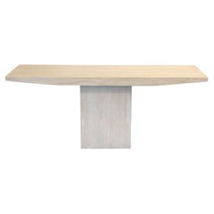 Table console en travertin italien par Stone International
