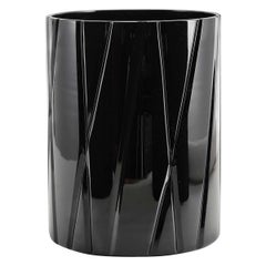 Tondo Doni Skyline Black Short Vase by Mario Cioni