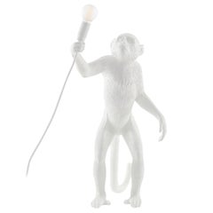 Lampe singe sur pied blanc d'extérieur « Seletti », en résine