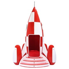 Chaise d'enfant Rocky Rocket rouge et blanche par Circu Magical Furniture