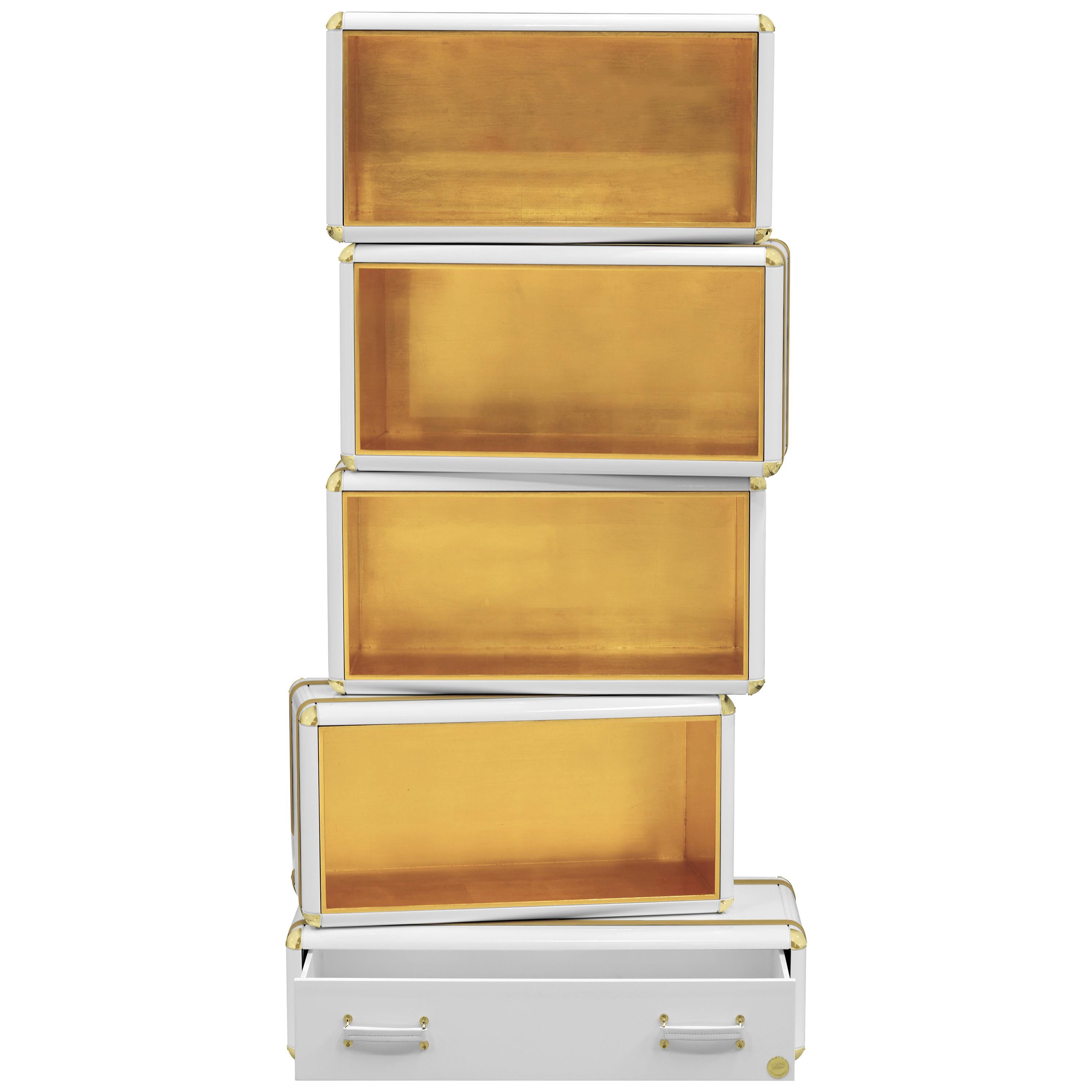 Fantasy Air Bookcase Limited Edition with Gold Leaf by Circu Magical Furniture For Sale