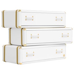 Fantasy Air Three-Drawers Kids Chest with Gold Detail by Circu Magical Furniture