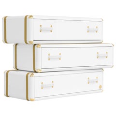 Fantasy Air Three-Drawers Kids Chest with Gold Detail by Circu Magical Furniture