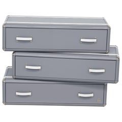 Sky Three-Drawers Kids Chest in Gray Lacquered Finish by Circu Magical Furniture