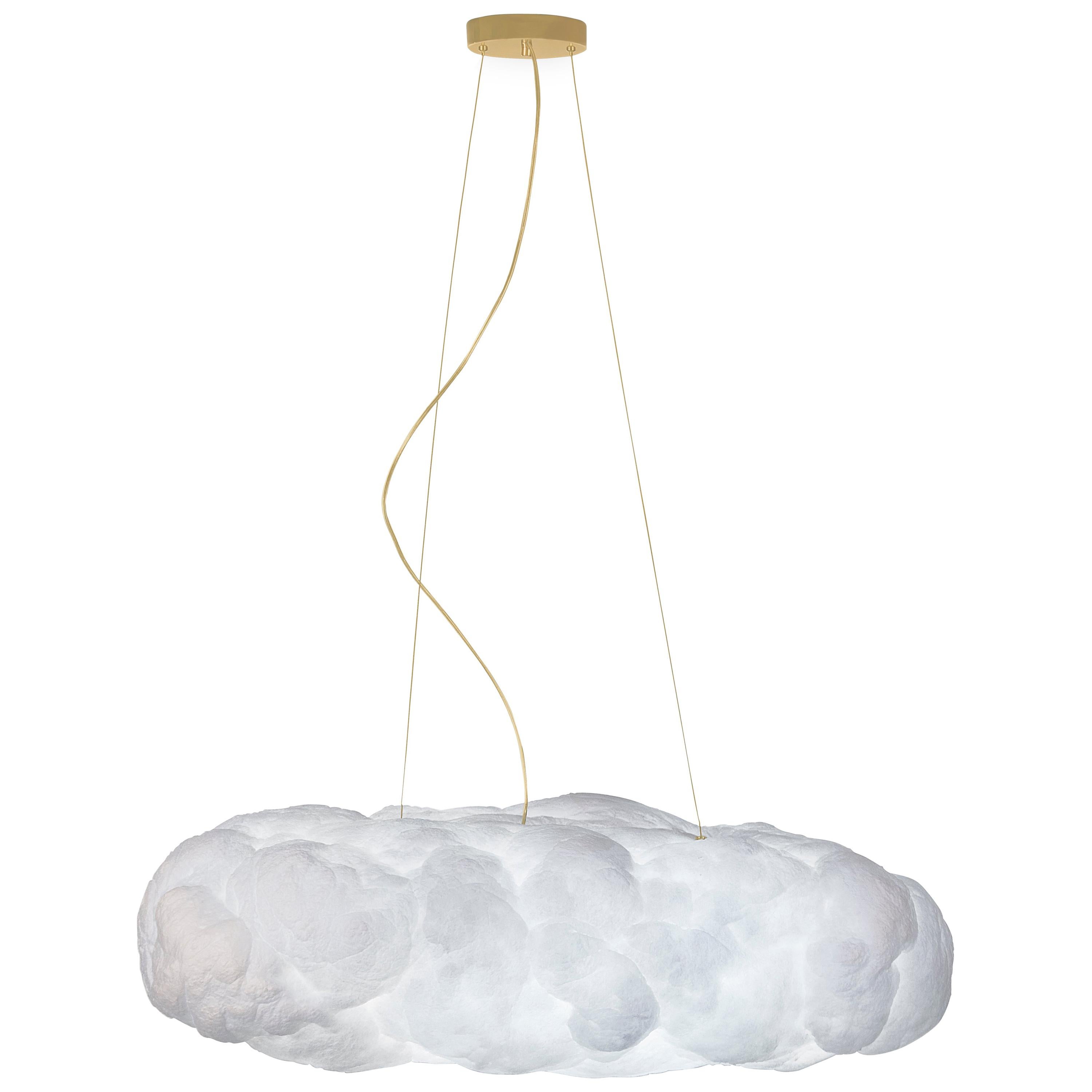 Cloud Kids Suspension Lamp Big in White Cotton by Circu Magical Furniture For Sale