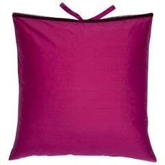 Silk Dupioni Throw Pillow Flamenco Pink
