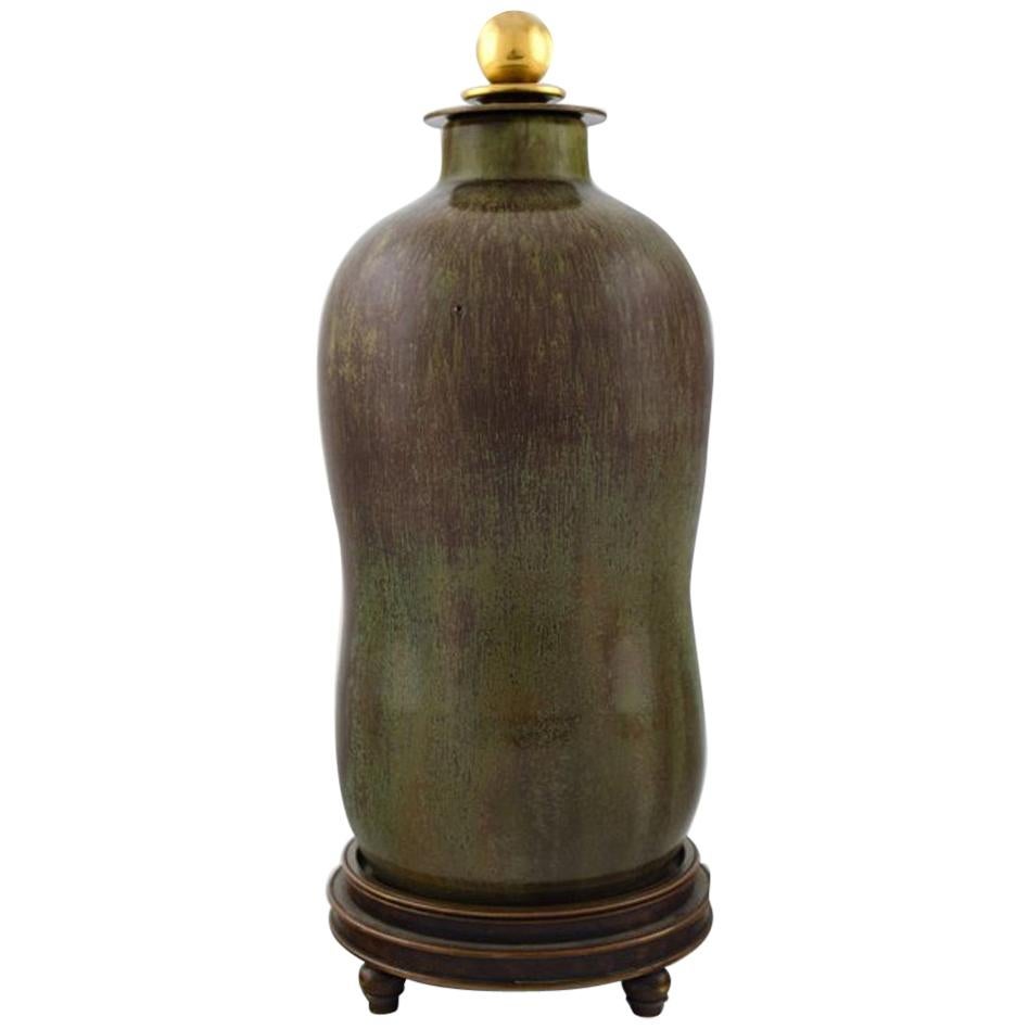 Patrick Nordstrøm / Carl Halier for Royal Copenhagen, Lidded Stoneware Vase