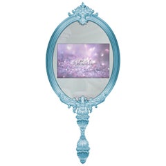 Magical Kids Wall Mirror in Blue featuring a TV by Circu Magical Furniture