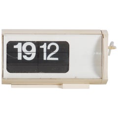 Cifra 6 Palette Clock by Gino Valle for Solari, Udine, 1960s