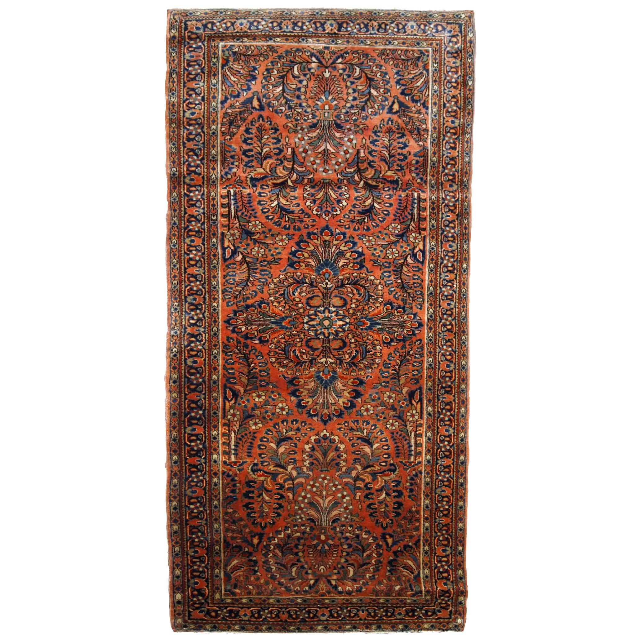 Handgefertigter antiker Teppich im Sarouk-Stil, 1920er Jahre, 1B696
