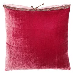 Silk Velvet Throw Pillow Raspberry