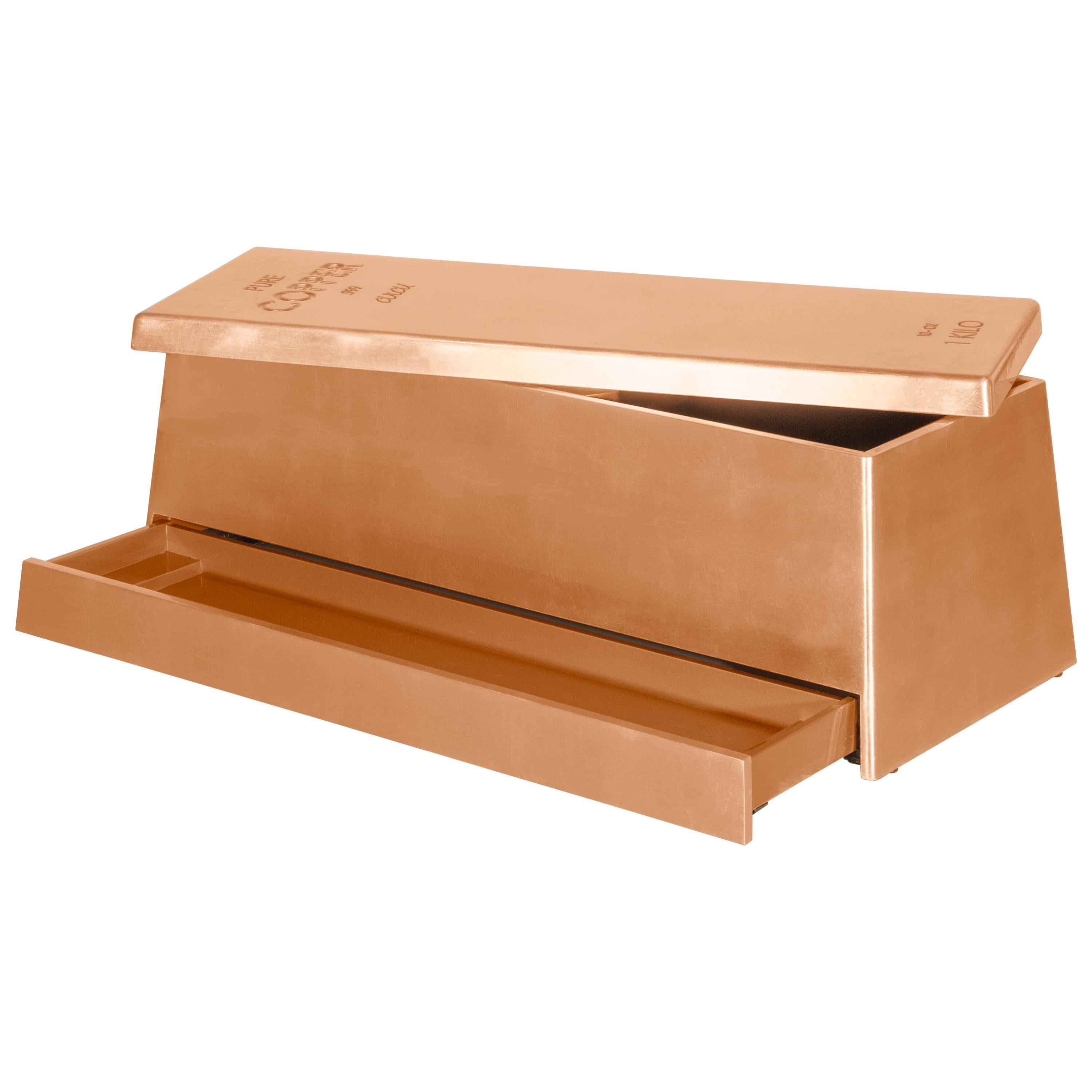 Copper Kids Toy Box in Wood with a Copper Finish by Circu Magical Furniture

Copper Kids Toy Box in Wood with a Copper Finish by Circu Magical Furniture is a kids’ toy box inspired by the fine copper bar shape. This toy box is a useful storage