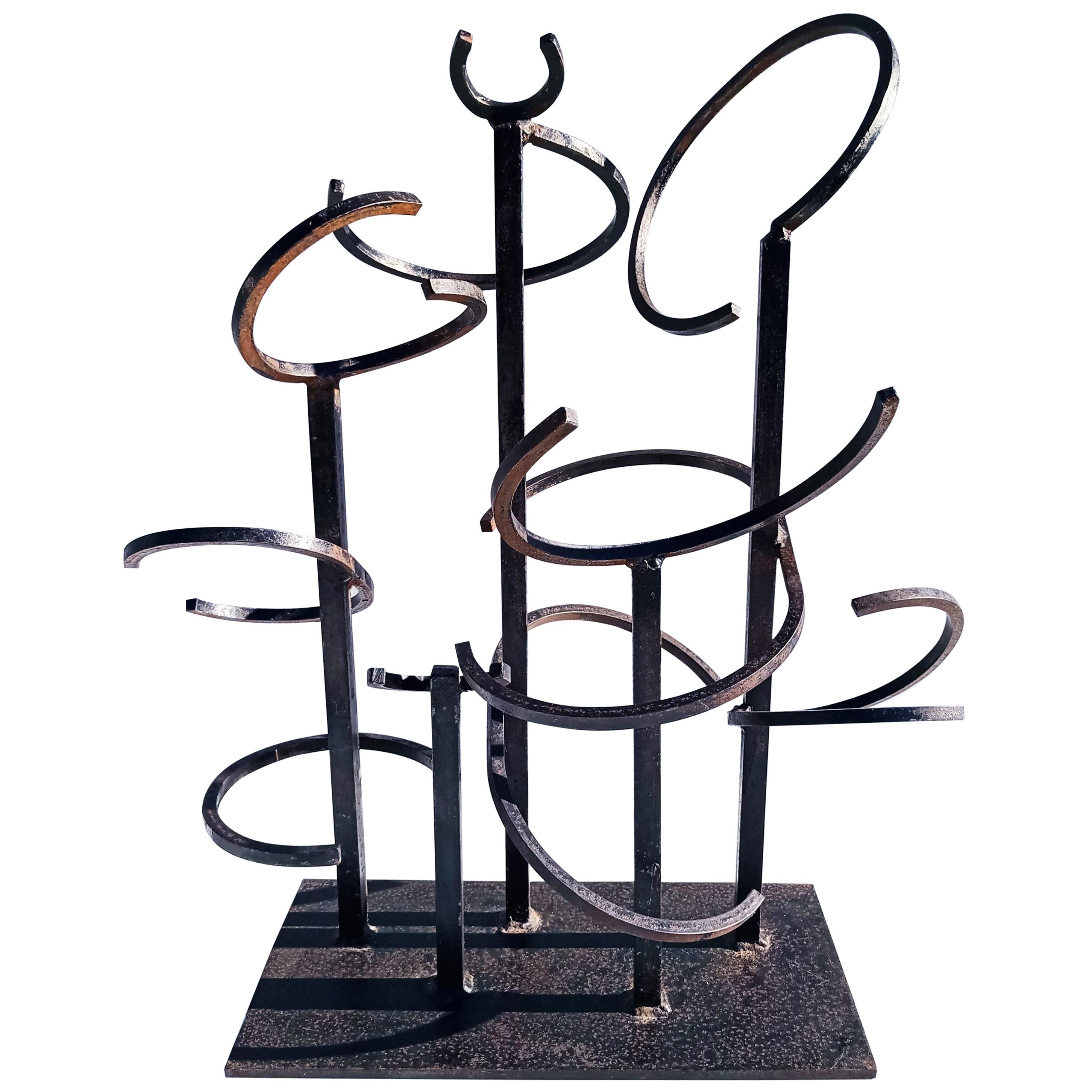 Eduardo Chillida Style Iron Sculpture, 1960s