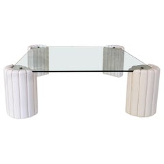 Elegant Ceramic and Glass Coffee Table by Tommaso Barbi