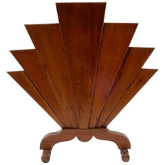 French Art Deco Wooden Fire Screen