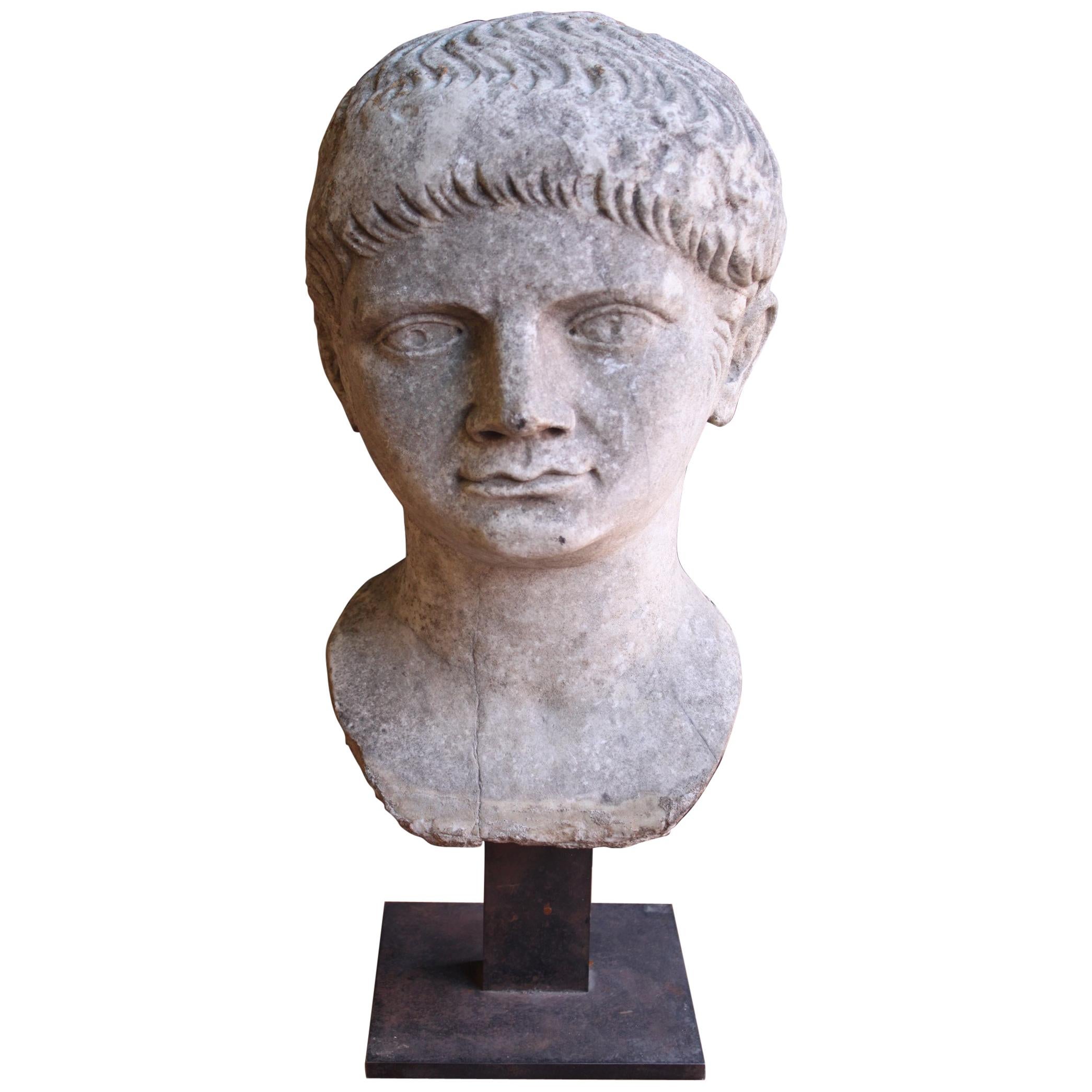 Antique Marble Head For Sale