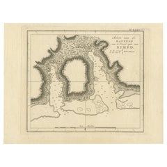 Antique Map of the Harbour of Taloo by J. Cook, 1803