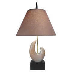 Vintage Lacquered Wood Lamp by Yasha Heifetz