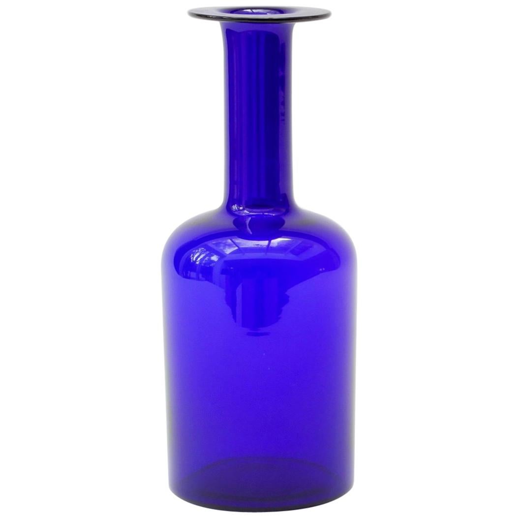 Blue Vase by Otto Brauer for Holmegaard, 1960s