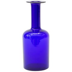 Blue Vase by Otto Brauer for Holmegaard, 1960s